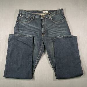 Wrangler Jeans Men's 36x30 Blue Relaxed Boot Denim Outdoor Work 98FNWRD